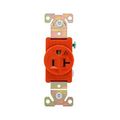 Product Image of Arrow Hart Industrial Single Receptacle, #14-10 Awg 20A 125V, Orange, 5-20R, IG5361RN