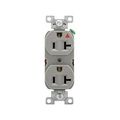 Product Image of Arrow Hart Heavy-Duty Industrial Duplex Receptacle, #14-10 Awg 20A 125V, Gray Face Base, Duplex, IG5362GY