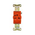 Product Image of Arrow Hart Industrial Single Receptacle, #14-10 Awg 20A, 250V, Orange, 6-20R, IG5461RN
