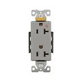 Product Image of Arrow Hart Industrial Duplex Receptacle, #14-10 Awg 20A 125V, Gray, 5-20R, Duplex, IG6362GY