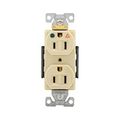 Product Image of Arrow Hart Duplex Receptacle, #14-10 Awg 15A, Healthcare 125V, Ivory Face Base, Duplex, IG8200V