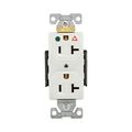 Product Image of Arrow Hart Heavy-Duty Duplex Receptacle, #14-10 Awg 20A, 125V Face Base, 5-20R, Duplex, IG8300W