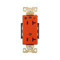 Product Image of Arrow Hart Duplex Receptacle, #14-10 Awg 20A, Healthcare 125V, Orange, 5-20R, Duplex, IG8362RN