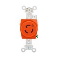Product Image of Safety Grip Locking Receptacle, #14-10 Awg, 15A, 125V, Orange, Single, L5-15, 2-Pole 3-Wire, IGL515R