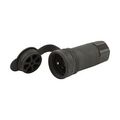 Product Image of Arrow Hart Watertight Locking Connector, #18-10 Awg 20A, 125/250V, Black, L10-20, 3-Pole, 3-Wire, L1020CWBK