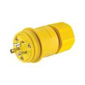 Product Image of Arrow Hart Watertight Locking Receptacle, #14-8 Awg, 20A, 250V, Black, L11-20, 3-Pole, 3-Wire, L1120RWBK