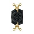 Product Image of Locking Receptacle, #18-10 Awg, 20A, 125/250V, Back Wiring, Black, Single, 3-Pole, 4-Wire, L1420R