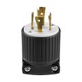 Product Image of Locking Plug, #16-12 Awg, 20A, Industrial, 250V, Back Wiring, Black, White, Ultra Grip, L15-20, L1520P