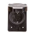 Product Image of Arrow Hart Watertight Locking Receptacle, #18-10 Awg 20A, 250V, Single, L15-20 3-Pole 4-Wire, L1520RWBK