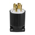 Product Image of Locking Plug, #16-12 Awg, 30A, Industrial, 250V, Back Wiring, Black, White, Ultra Grip, L15-30, L1530P