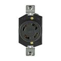 Product Image of Locking Receptacle, #18-10 Awg, 30A, 250V, Back Wiring, Black, Single, L15-30, 3-Pole, 4-Wire, L1530R