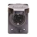 Product Image of Arrow Hart Watertight Locking Receptacle, #14-8 Awg, 20A, 480V, Black, L16-20 3-Pole 4-Wire, L1620RWBK