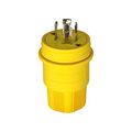 Product Image of Arrow Hart Watertight Locking Plug, #18-10 Awg 30A, 600V, Steel, L17-30 3-Pole 4-Wire, L1730PW