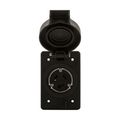 Product Image of Arrow Hart Watertight Locking Receptacle, #14-8 Awg, 20A, 120/208V, Black, L18-20 3-Pole 4-Wire, L1820RWBK
