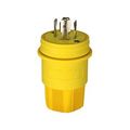 Product Image of Arrow Hart Watertight Locking Plug, #18-10 Awg 30A, 120/208V, Black, Steel, L18-30 3-Pole 4-Wire, L1830PWBK