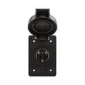 Product Image of Arrow Hart Watertight Locking Receptacle, #14-8 Awg 20A, 347/600V, Black, L20-20, 4-Pole, 4-Wire, L2020RWBK
