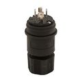 Product Image of Arrow Hart Watertight Locking Plug, #18-10 Awg 20A, 120/208V, Black, L21-20, 4-Pole, 5-Wire, L2120PWBK