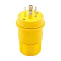 Product Image of Arrow Hart Watertight Locking Plug, #18-10 Awg 30A, 347/600V, Black, L23-30, 4-Pole, 5-Wire, L2330PWBK