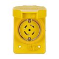 Product Image of Arrow Hart Watertight Locking Receptacle, #14-8 Awg 30A, 347/600V, Black, L23-30, 4-Pole, 5-Wire, L2330RWBK