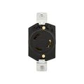 Product Image of Locking Receptacle, #18-10 Awg, 30A, 125V, Back Wiring, Black, Single, L5-30, 2-Pole, 3-Wire, L530R