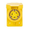 Product Image of Arrow Hart Watertight Locking Receptacle, #18-10 Awg 30A 125V, Single, L5-30, 2-Pole 3-Wire, L530RWBK