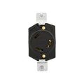 Product Image of Locking Receptacle, #14-8 Awg, 30A, 250V, Back Wiring, Black, Single, L6-30, 2-Pole, 3-Wire, L630R