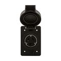 Product Image of Arrow Hart Watertight Locking Receptacle, #14-8 Awg, 20A, 277V, Black, L7-20, 2-Pole 3-Wire, L720RWBK