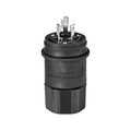 Product Image of Arrow Hart Watertight Locking Plug, #18-10 Awg 20A, 480V, Black, Steel, L8-20, 2-Pole 3-Wire, L820PWBK