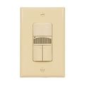 Product Image of Occupancy Sensor Dual Switch, Dual Tech Motion,120/277V, Ivory, 1-Pole, 3Way, 1-Ph, 1000 Sq Ft, OSD10DN-V
