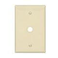 Product Image of Telephone And Coaxial Wallplate, Almond, 0.40" Hole Cutout, Polycarbonate, Single-Gang, PJ11A