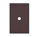Product Image of Telephone And Coaxial Wallplate, Brown, 0.40" Hole Cutout, Single-Gang, Mid-Size, PJ11B