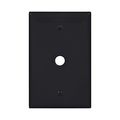 Product Image of Telephone And Coaxial Wallplate, Black, 0.40" Hole Cutout, Single-Gang, Mid-Size, PJ11BK