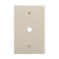 Product Image of Telephone And Coaxial Wallplate, Lt. Almond, 0.40" Hole Cutout, Single-Gang,Mid-Size, PJ11LA