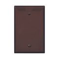 Product Image of Blank Wallplate, Box Mount, Brown, Blank Cutout, Polycarbonate, Single- Gang, Mid-Size, PJ13B