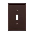 Product Image of Toggle Wallplate, Brown, Toggle Cutout, Polycarbonate, Single- Gang, Mid-Size, PJ1B