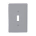 Product Image of Toggle Wallplate, Gray, Toggle Cutout, Polycarbonate, Single- Gang, Mid-Size, PJ1GY