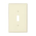 Product Image of Toggle Wallplate, Lt. Almond, Toggle Cutout, Polycarbonate, Single- Gang, Mid-Size, PJ1LA