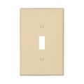 Product Image of Toggle Wallplate, Ivory, Toggle Cutout, Polycarbonate, Single- Gang, Mid-Size, PJ1V
