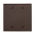 Product Image of Blank Wallplate, Box Mount, Brown, Blank Cutout, Polycarbonate, Two- Gang, Mid-Size, PJ23B