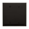 Product Image of Blank Wallplate, Box Mount, Black, Blank Cutout, Polycarbonate, Two- Gang, Mid-Size, PJ23BK