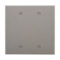 Product Image of Blank Wallplate, Box Mount, Gray, Blank Cutout, Polycarbonate, Two- Gang, Mid-Size, PJ23GY