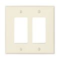 Product Image of Decorator / Gfci Wallplate, Lt. Almond, Decorator Cutout, Polycarbonate, 2- Gang, Mid-Size, PJ262LA