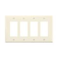 Product Image of Mid-Size Decorator Wallplate, Light Almond, Decorator, Polycarbonate, 4, Mid-Size, PJ264LA