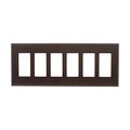 Product Image of Decorator / Gfci Wallplate, Brown, Decorator Cutout, Polycarbonate, 6-Gang, Mid-Size, PJ266B