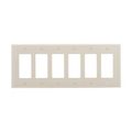 Product Image of Decorator / Gfci Wallplate, Lt. Almond, Decorator Cutout, Polycarbonate, 6-Gang, Mid-Size, PJ266LA