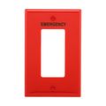 Product Image of Wallplate, 1 Module Polycarbonate, Decorator, Red, Emergency Use, PJ26EMRD