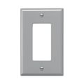 Product Image of Decorator / Gfci Wallplate, Gray, Decorator Cutout, Polycarbonate, Single- Gang, Mid-Size, PJ26GY