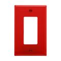 Product Image of Decorator / Gfci Wallplate, Red, Decorator Cutout, Polycarbonate, Single- Gang, Mid-Size, PJ26RD