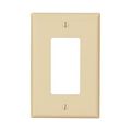 Product Image of Decorator / Gfci Wallplate, Ivory, Decorator Cutout, Polycarbonate, Single- Gang, Mid-Size, PJ26V