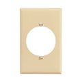 Product Image of Power Outlet And Locking, Ivory, 2.15" Hole Cutout, Polycarbonate, Single- Gang, Mid-Size, PJ724V